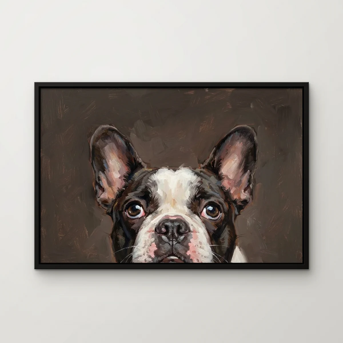 Winston the french bulldog painted in the Loyalty style